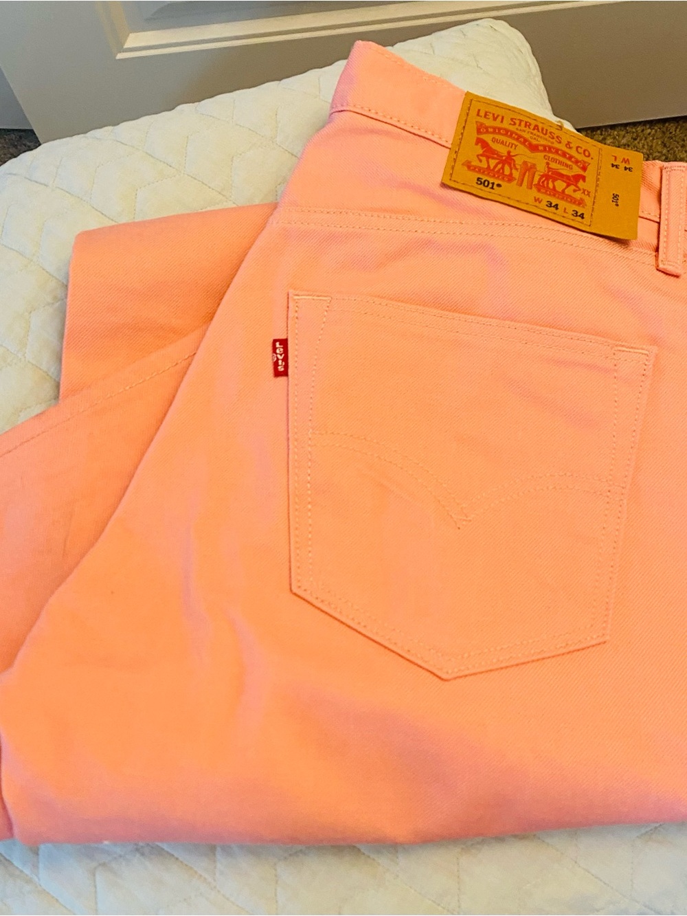 Levi's Men's Straight Jeans in Pink